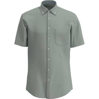 Seidensticker Herren Kurzarmhemd grün meliert Comfort Fit