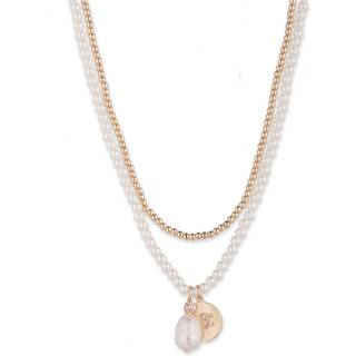 Lauren Ralph Lauren Lauren Ralph Lauren Gold Tone 16inch 2 Row Pearl Necklace