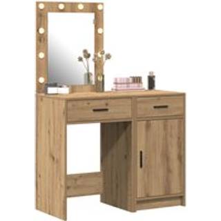 Klædeskab Med Dør 2 Dele Brun 50 X 41 X 135 Cm Konstrueret Træ