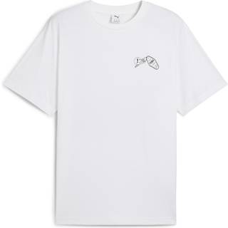 Men&#39;s GRAPHICS Puma Hotel Relaxed T-Shirt, White, Size M, Clothing - White - M