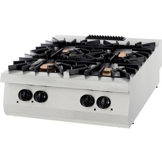 Premium komfur - 4 brændere - Dobbelt enhed - 90 cm dyb - 40 kW - Gas