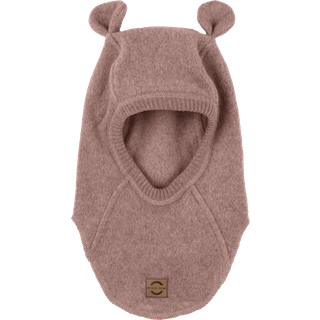 Mikk-line Pige Elefanthue m. fleece - Burlwood Melange - 74/80