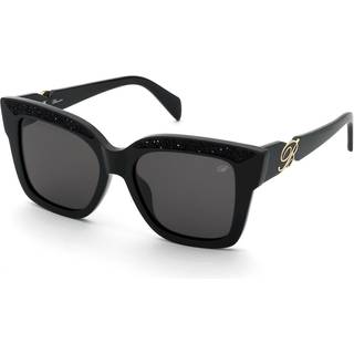 Blumarine Kvinde SBM887V 700F Solbriller Acetat Sort Røg Firkantet Normal