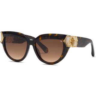 Philipp Plein SPP176M 0722 56 Solbriller Kvinder Tortoiseshell - Glossy Dark Tortoise - 56mm