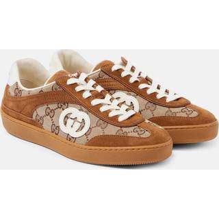 Gucci Interlocking G GG Canvas suede sneakers - brown - EU 36