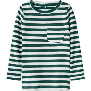 Name It Bluse Forest Biome/cloud Dancer Med Striber
