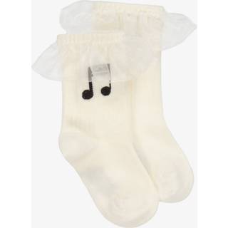 Mini Rodini GOTS Note Frill 1-Pack Sokker White 20-23 EU  Hvid  20-23 EU  Unisex