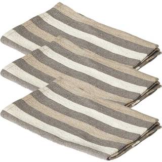 Dacore Bomuld Viskestykke 50x70 cm. 3 stk. - Beige/Brun/Natur