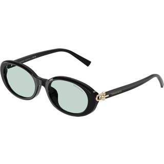 Tiffany Kvinde TF4242D 8001D9 Solbriller Acetat Sort Blå Rund Normal