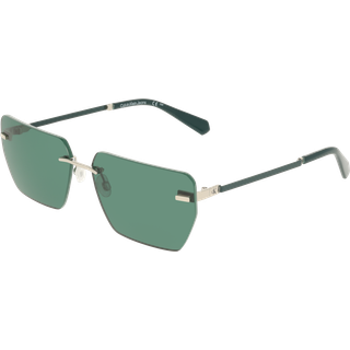 Calvin Klein Unisex Calvin Klein CKJ25207S 045 Solbriller Metal Sølv Firkantet Normal