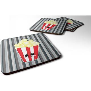 """" Caroline's Treasures Popcorn Face Foam Coaster Set på 4 3,5 multicolor """"