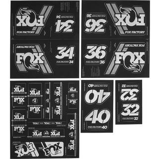 Fox Racing Shox Heritage Fork og Shock Decal Kit Silver One St?rrelse
