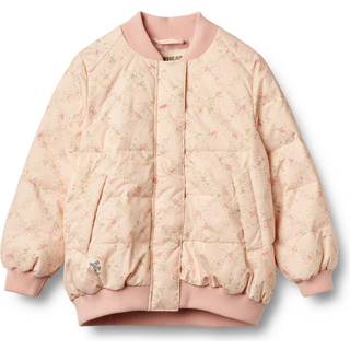 Wheat Lotte Puffer-jakke Rose Checked Flowers 98 cm  Lyserød  98 cm  Unisex