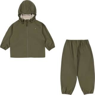 Konges Sløjd Plainy Regntøjssæt Burnt Olive 3 Y  Grøn  3 år  Unisex