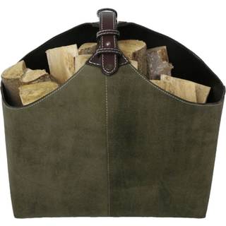 Ørskov 45 cm Brændekurv - Grøn Ruskind