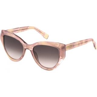 Furla Kvinde SFU886 01KE Solbriller Acetat Rosa Brun Geometrisk Normal Skygge