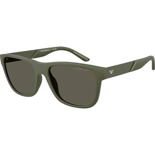 Emporio Armani Mand EA4243 618471 Solbriller Injiceret Grøn Brun Firkantet Normal