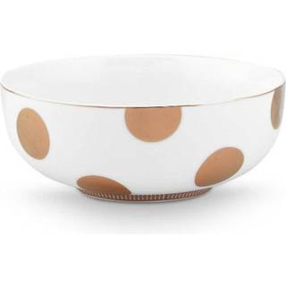 Skål fra PIP STUDIO - DOT DELIGHT WHITE/GOLD