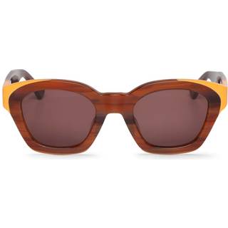 Mr. Boho Barrosa BLG27-08 49 Solbriller Kvinder Brun - Striped Brown Horn Yellow Laminate - 49mm