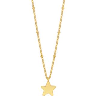 Estella Bartlett Estella Bartlett Gold Tone Hand Drawn Star Pendant On Beaded Chain Necklace
