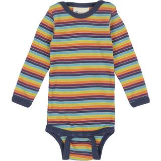 Engel Baby Body L/S mit Druckknöpfen geringelt Børn størrelse 74/80 farve kulørt