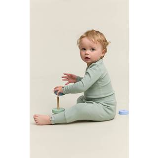 Gullkorn Design Villvette Baby Body Green Fog 62 cm  Grøn  62 cm  Unisex
