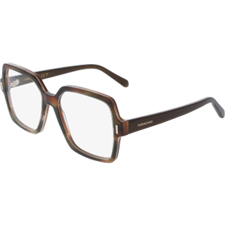 Ferragamo Kvinde SF3031 280 Optiske stel Acetat Brun Firkantet Normal