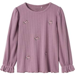 NAME IT Langærmet Bluse Treasure Elderberry