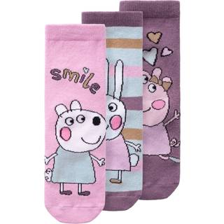 Name It - Nmfamina Peppapig Sock - 4567700 Pastel Lavender 3P Arctic Dusk+Ether+Pastel Lavender