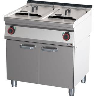 Elektrisk frituregryde 2 x 17 liter med åbent skab 80