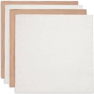 Jollein Tæppe/ Stofble i Musselin 4-pak, Biscuit/Ivory