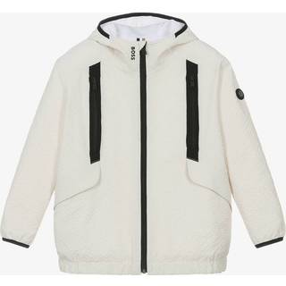BOSStil drenge. J52055 Windbreaker-jakke med beige hætte (4Años= 102cm), Casual, Polyester, børnetøj