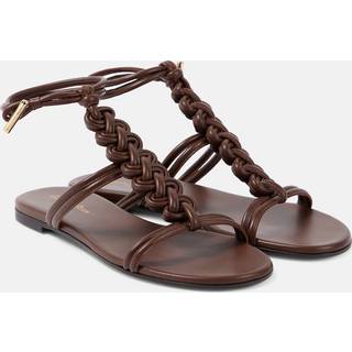 Gianvito Rossi Capua braided leather sandals - brown - EU 35.5