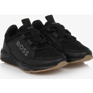 BOSStil drenge. J51648 Træningssko med sort logo (33), Fast, Blonder, Casual, børnetøj