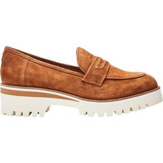 Moda in Pelle Moda in Pelle Ebonee Cleated Wedge Leather Loafers Featuring Snaffle Trim