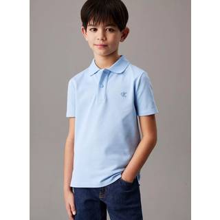 Stretch Pique Polo Shirt - Blue - 6 years (116 cm)