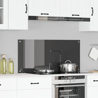 Køkken bagvæg Mørkegrå 110 x 50 x 0,6 cm hærdet glas