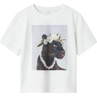 NAME IT T-shirt Votea Bright White Panther