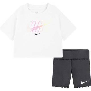 Nike Nike Pink Little Kids Bike Shorts and T-Shirt Set