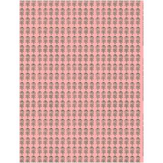 Marimekko Vihkiruusu stof Light pink-dark green