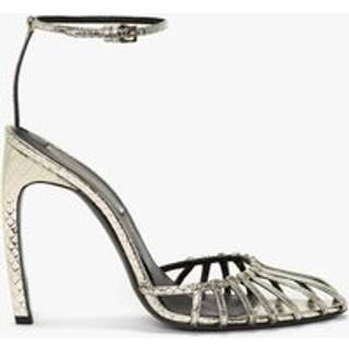 Victoria Beckham 105 snake-effect leather slingback sandals - gold - EU 41.5
