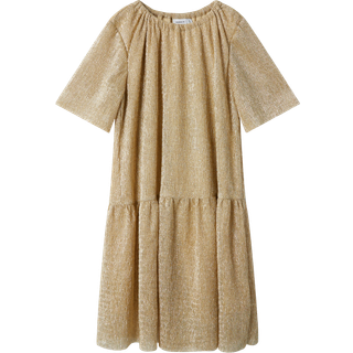 Guppy Ria Pige Kjole m. glimmer - Gold Colour - 146