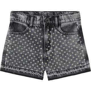 Marc Jacobs Kids Embellished denim shorts - black - Y 12