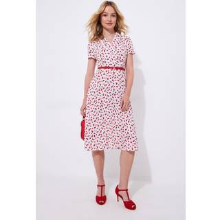Joe Browns Joe Browns White Petite Cherry Print Tie Waist Midi Dress
