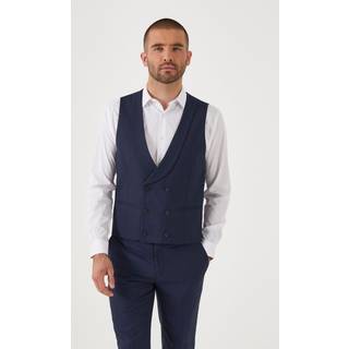 Skopes Skopes Navy Blue Harcourt Double Breasted Slim Fit Suit Waistcoat