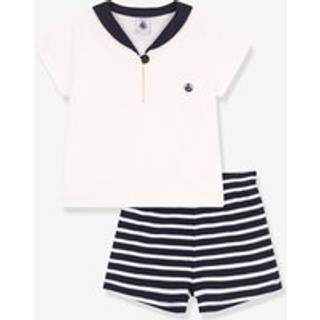 Petit Bateau Sailor Tøjsæt I 2 Dele Smoking Marshmallow 3 months  Hvid  3 måneder  mand