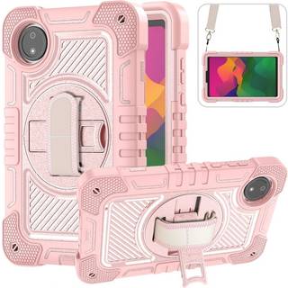 SKALO Xiaomi Redmi Pad SE 8.7 Ekstra stødsikker Armor 360 håndtag/stativ Cover -. Rosa guld