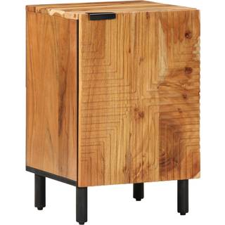 Badevægskab Med Hylde Brun 38 X 33,5 X 58 Cm Massivt Akacietræ