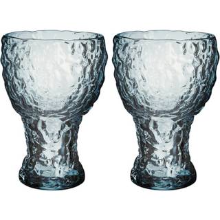 Kosta Boda Moss highball glas cirkulær 42 cl 2-pak Blå