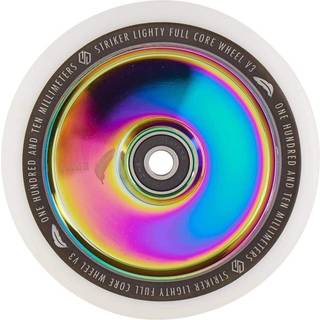 Striker Lighty Fullcore V3 Hvid PU 110mm Hjul Til Løbehjul - Rainbow